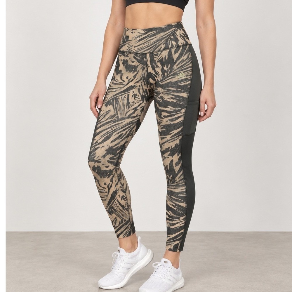 Adidas U-4-U AEROREADY Primegreen 7/8 Leggings M Blue Oxide Halo Green